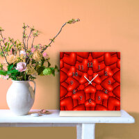 Tischuhr 30cmx30cm inkl. Alu-Ständer -modernes...