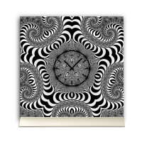 Tischuhr 30cmx30cm inkl. Alu-Ständer -Zentangle...