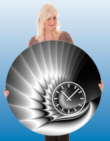 5085 Dixtime Designer Wanduhr, Wanduhren, Moderne Wohnraumuhr