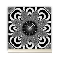 Tischuhr 30cmx30cm inkl. Alu-Ständer -Zentangle...