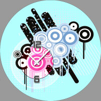 5079 Dixtime Designer Wanduhr, Wanduhren, Moderne Wohnraumuhr