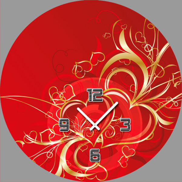 5072 Dixtime Designer Wanduhr, Wanduhren, Moderne Bürouhr