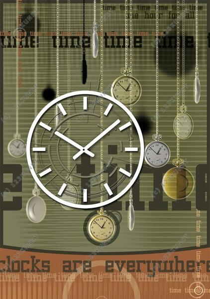 3861 Dixtime Designer Wanduhr, Wanduhren, Moderne Bürouhr