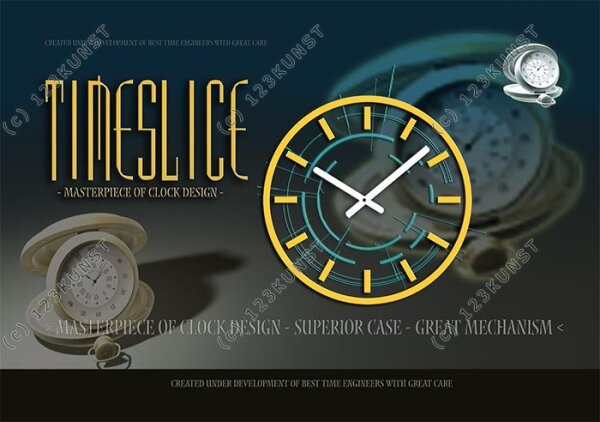 3855 Dixtime Designer Wanduhr, Wanduhren, Moderne Bürouhr