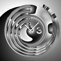 6034 Dixtime Designer Wanduhr, Wanduhren, Moderne...