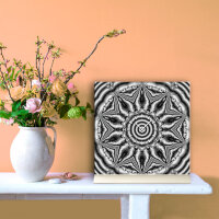 Tischuhr 30cmx30cm inkl. Alu-Ständer -modernes Design Kaleidoskop grau  geräuschloses Quarzuhrwerk -Wanduhr-Standuhr TU4413 DIXTIME