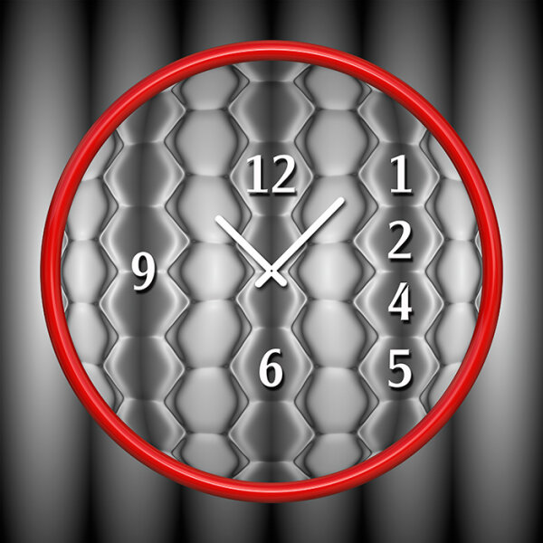 6038 Dixtime Designer Wanduhr, Wanduhren, Moderne Wohnraumuhr