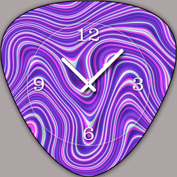 V201 Dixtime Designer Wanduhr, Wanduhren, Vintage Modell Plectrum