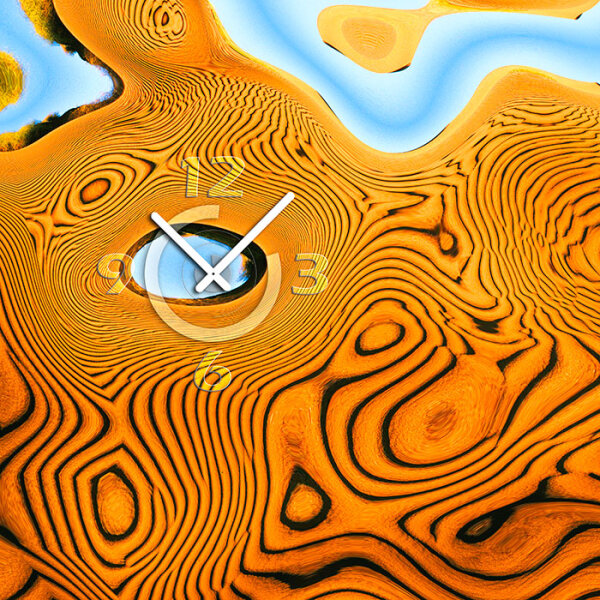 6112 Dixtime Designer Wanduhr, Wanduhren, Moderne Wohnraumuhr