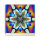 Tischuhr 30cmx30cm inkl. Alu-Ständer -modernes Design Kaleidoskop bunt  geräuschloses Quarzuhrwerk -Wanduhr-Standuhr TU4416 DIXTIME