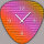 V190 Dixtime Designer Wanduhr, Wanduhren, Vintage Modell Plectrum