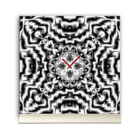 Tischuhr 30cmx30cm inkl. Alu-Ständer -modernes...