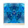 Tischuhr 30cmx30cm inkl. Alu-Ständer -modernes Design Kaleidoskop blau  geräuschloses Quarzuhrwerk -Wanduhr-Standuhr TU4419 DIXTIME