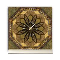Tischuhr 30cmx30cm inkl. Alu-Ständer -antikes Design...
