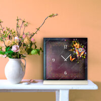 Tischuhr 30cmx30cm inkl. Alu-Ständer -Art...