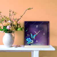 Tischuhr 30cmx30cm inkl. Alu-Ständer -Art...
