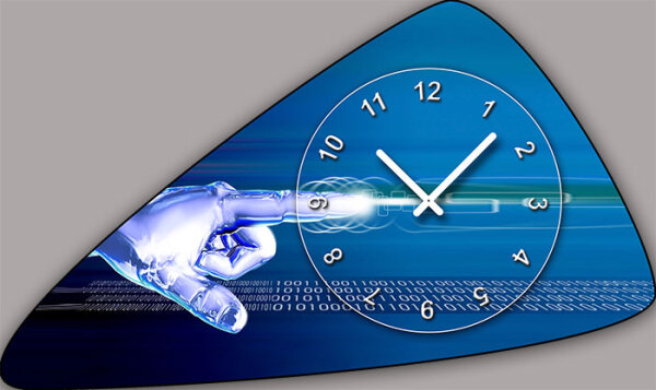 V013 Dixtime Designer Wanduhr, Wanduhren, Vintage Modell Niere