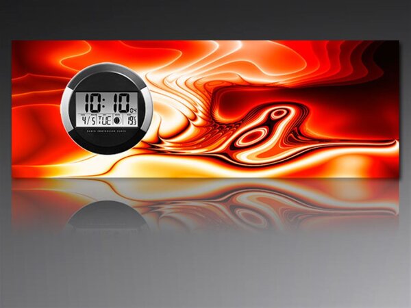 6117 Dixtime Digital Designer Wanduhr, Moderne Wohnraumuhr 35x100cm