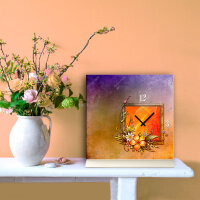 Tischuhr 30cmx30cm inkl. Alu-Ständer -Art...