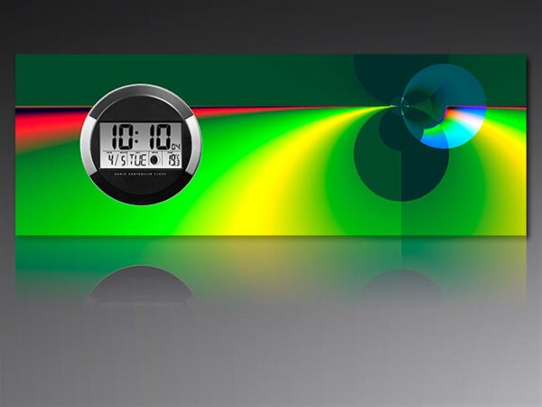 6124 Dixtime Digital Designer Wanduhr, Moderne Wohnraumuhr 35x100cm