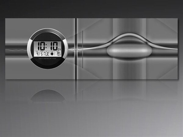 6125 Dixtime Digital Designer Wanduhr, Moderne Wohnraumuhr 35x100cm