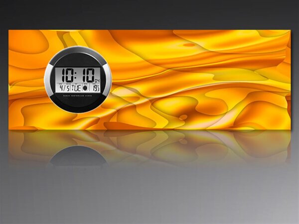 6126 Dixtime Digital Designer Wanduhr, Moderne Wohnraumuhr 35x100cm