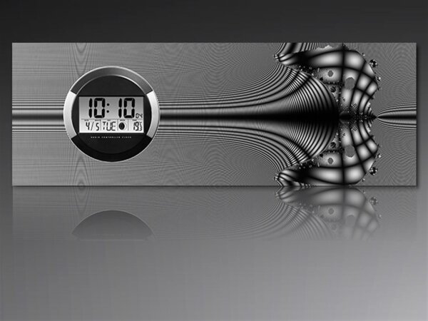 6130 Dixtime Digital Designer Wanduhr, Moderne Wohnraumuhr 35x100cm