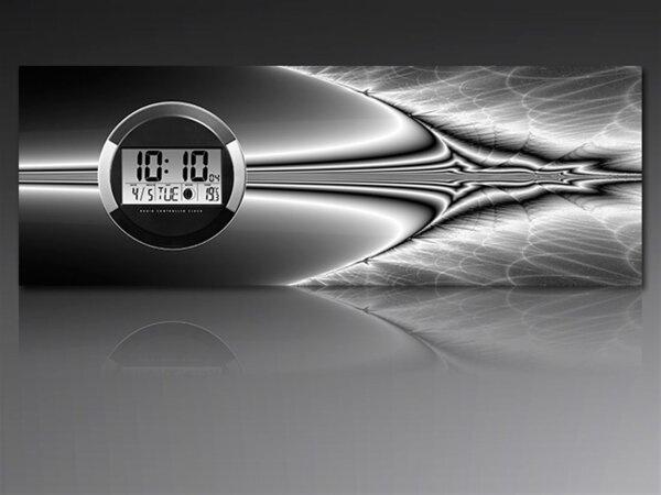 6131 Dixtime Digital Designer Wanduhr, Moderne Wohnraumuhr 35x100cm