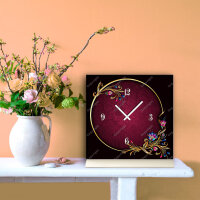 Tischuhr 30cmx30cm inkl. Alu-Ständer -Art...