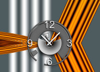 5018 Dixtime Designer Wanduhr, Wanduhren, Moderne Bürouhr