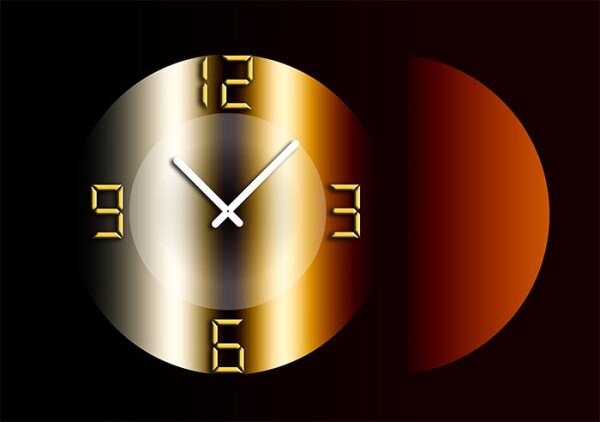 4305 Dixtime Designer Wanduhr, Wanduhren, Moderne Bürouhr