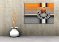 6100 "ORANGE HALF" Dixtime Designer Wanduhr,...