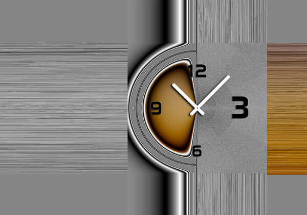 6101 Dixtime Designer Wanduhr, Wanduhren, Moderne Wohnraumuhr