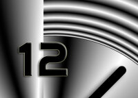 6094 Dixtime Designer Wanduhr, Wanduhren, Moderne Bürouhr