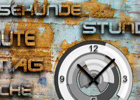 5003 Dixtime Designer Wanduhr, Wanduhren, Moderne Bürouhr
