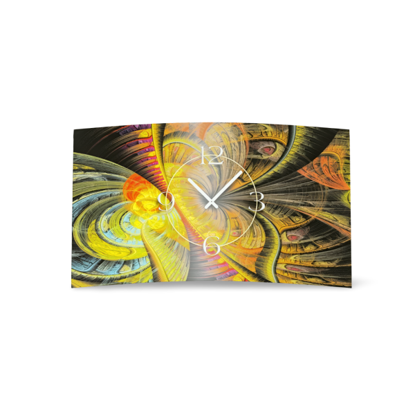 Abstrakt Ornamente bunt Designer Wanduhr modernes Wanduhren Design leise kein ticken dixtime 3D-0143