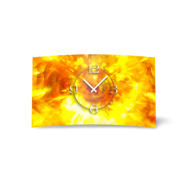 Abstrakt Feuer und Flamme Designer Wanduhr modernes Wanduhren Design leise kein ticken dixtime 3D-0141