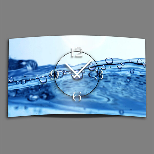 Wassertropfen Designer Wanduhr modernes Wanduhren Design leise kein ticken dixtime 3D-0123