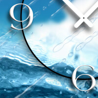 Regen Wasser Designer Wanduhr modernes Wanduhren Design leise kein ticken dixtime 3D-0122