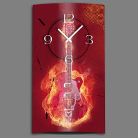 Rockgitarre Designer Wanduhr modernes Wanduhren Design leise kein ticken dixtime 3D-0120