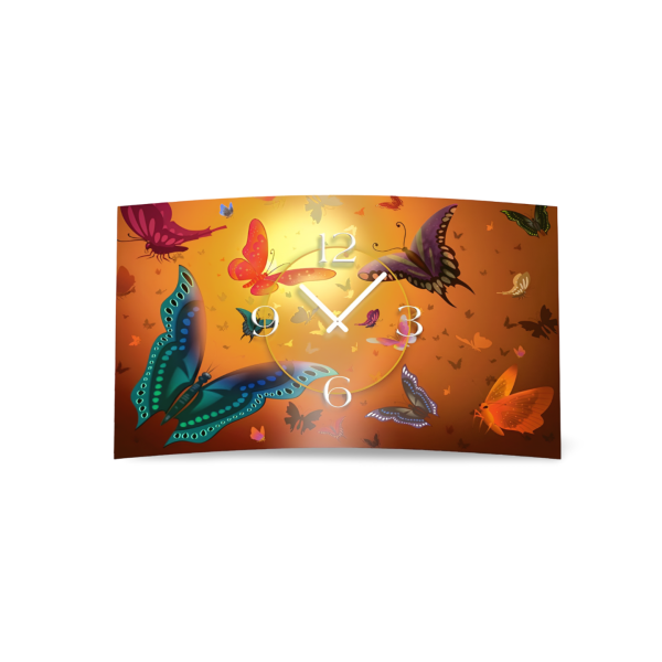 Schmetterlinge Designer Wanduhr modernes Wanduhren Design leise kein ticken dixtime 3D-0109