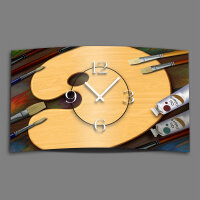 Maler Palette  Designer Wanduhr modernes Wanduhren Design leise kein ticken dixtime 3D-0103