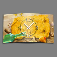 Schatzkarte Designer Wanduhr modernes Wanduhren Design leise kein ticken dixtime 3D-0084