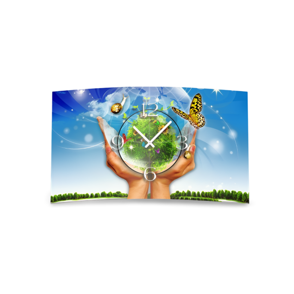 Love Peace Harmony Designer Wanduhr modernes Wanduhren Design leise kein ticken dixtime 3D-0082