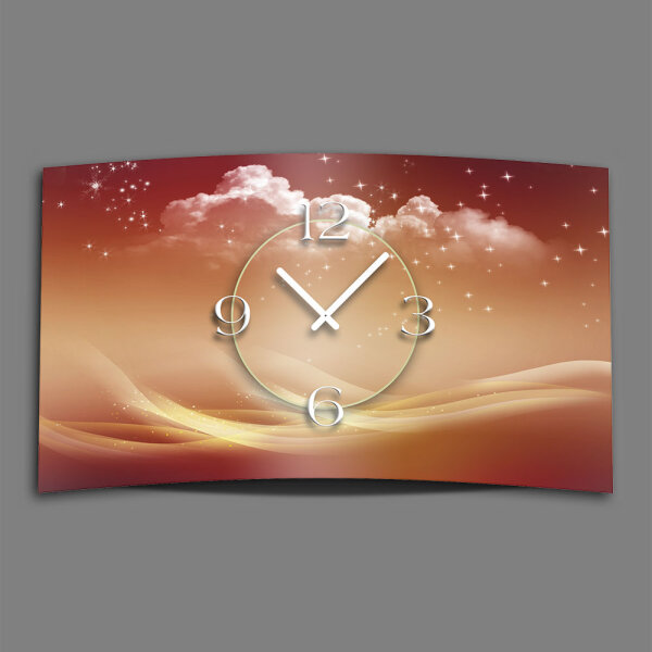 Abstrakt Sternenhimmel Designer Wanduhr modernes Wanduhren Design leise kein ticken dixtime 3D-0081