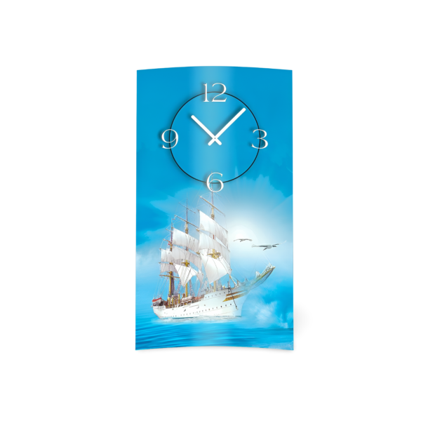 Segelschiff  Designer Wanduhr modernes Wanduhren Design leise kein ticken dixtime 3D-0080