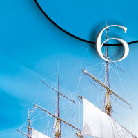 Segelschiff  Designer Wanduhr modernes Wanduhren Design leise kein ticken dixtime 3D-0080