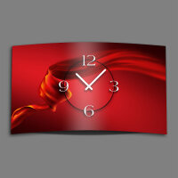 Abstrakt Seide rot Designer Wanduhr modernes Wanduhren Design leise kein ticken dixtime 3D-0078