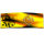 Wanduhr XXL 3D Optik Dixtime abstrakt orange 30x90 cm leises Uhrwerk GL-022