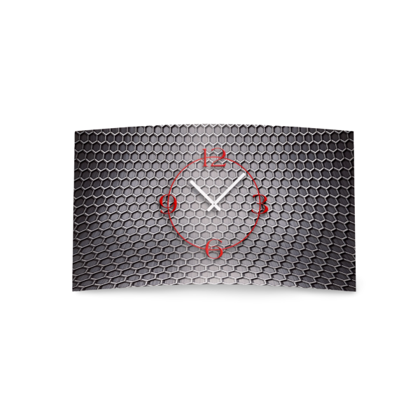 Abstrakt Waben Metall Designer Wanduhr modernes Wanduhren Design leise kein ticken dixtime 3D-0068